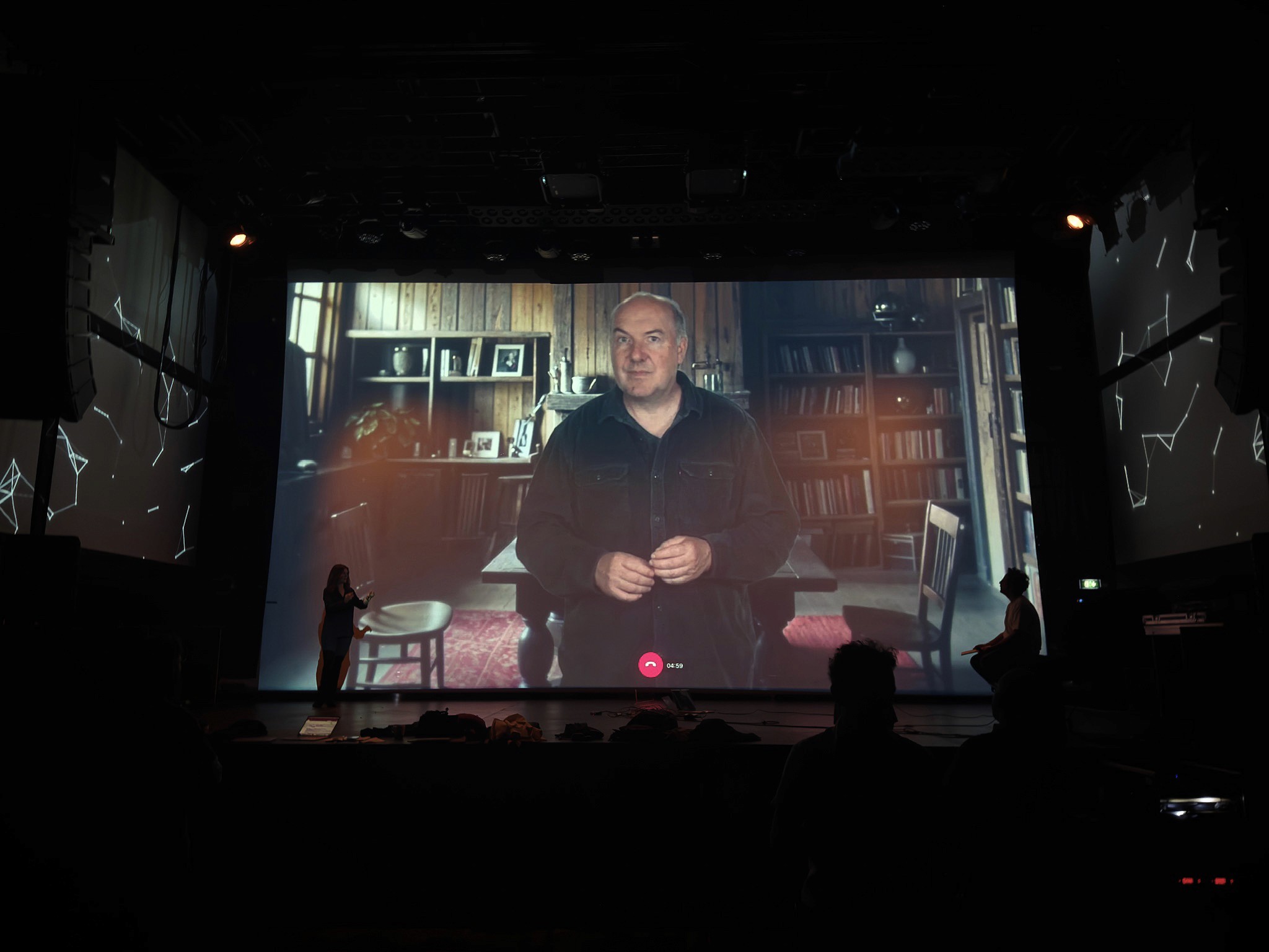 Damasio VS DamasIA — audience at Gaite Lyrique, collective AI writing