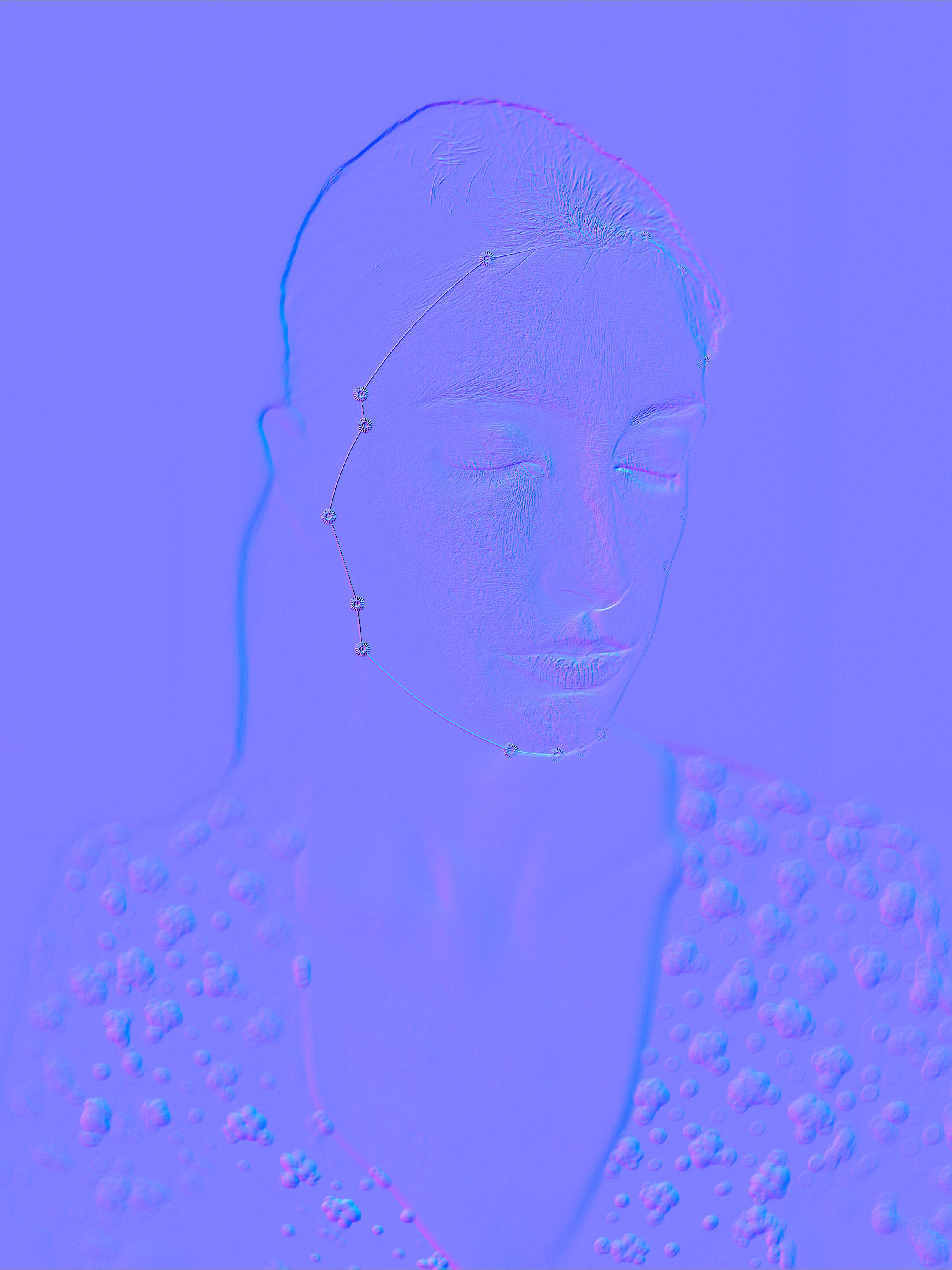 Deep Forensic — luminance gradient revealing hidden layers