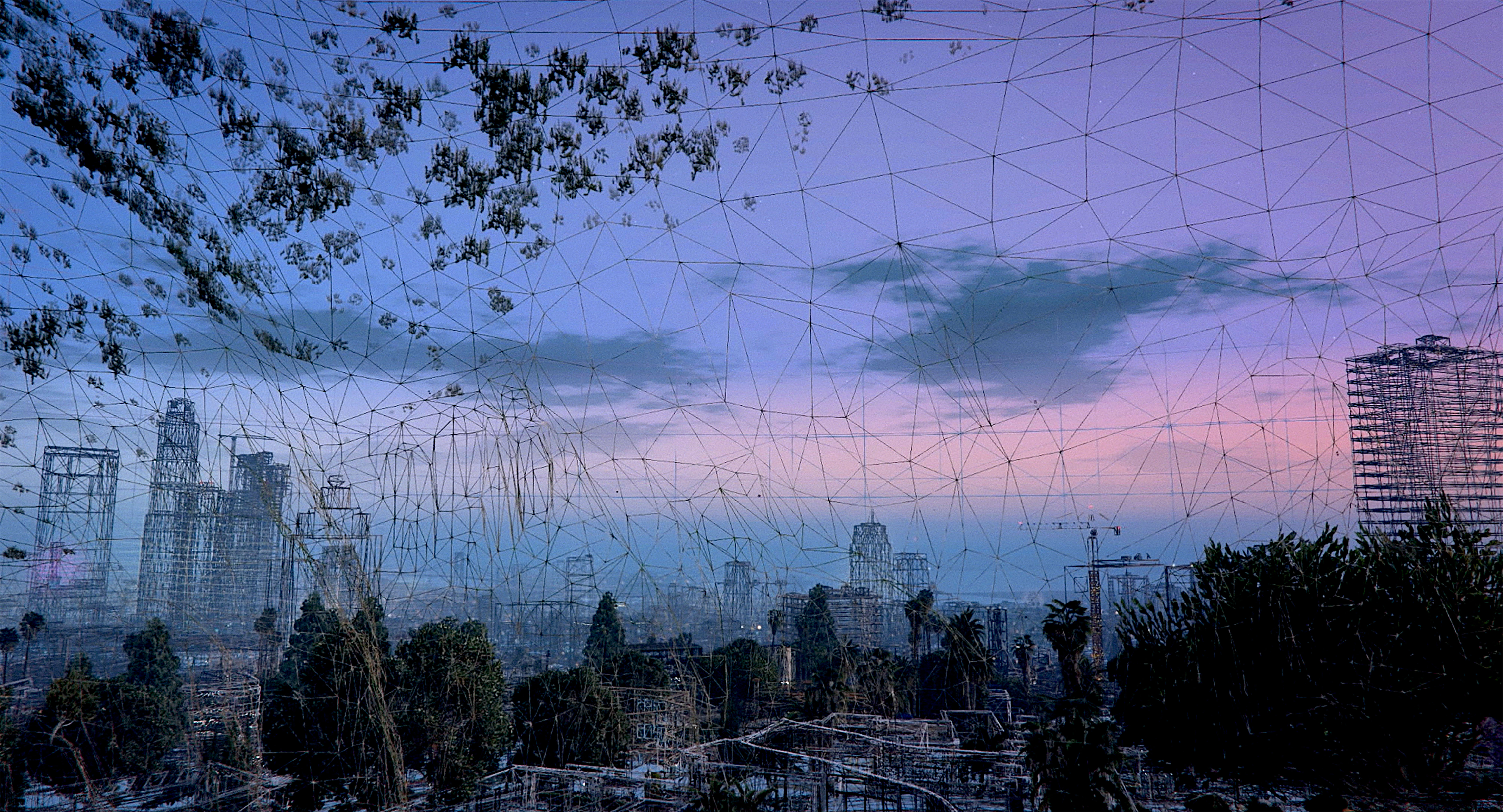 Wireframe city — the architecture beneath the surface